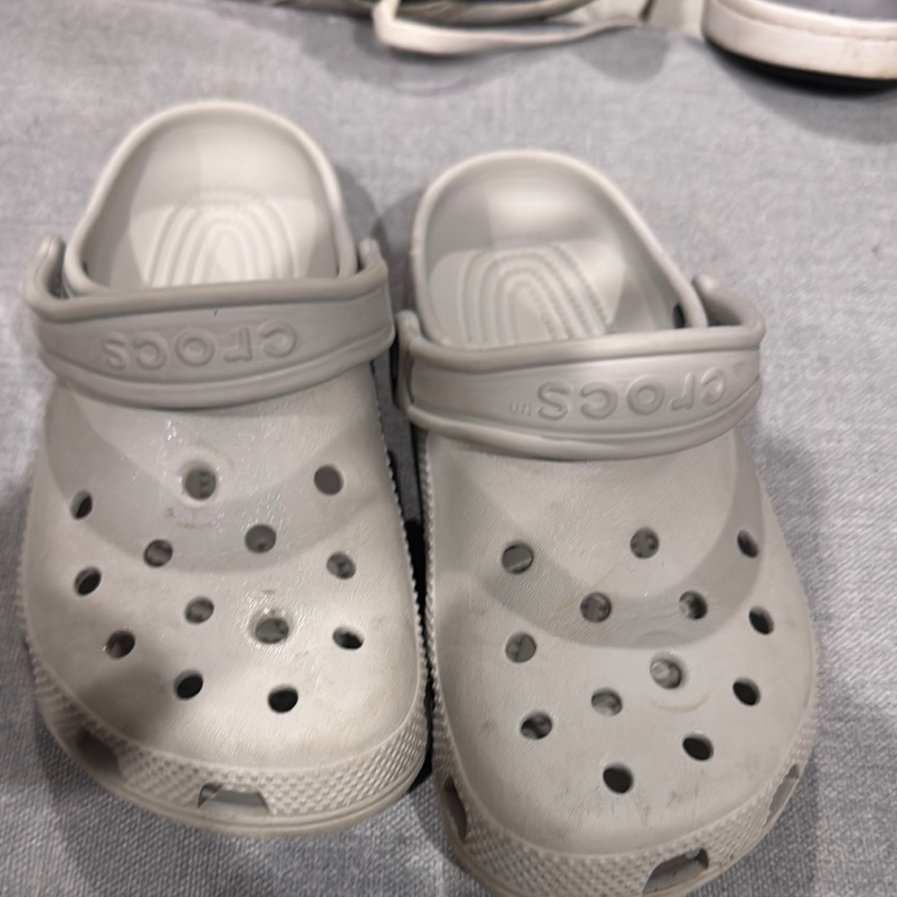 CROCS Gray Water Shoes with Perforated Design